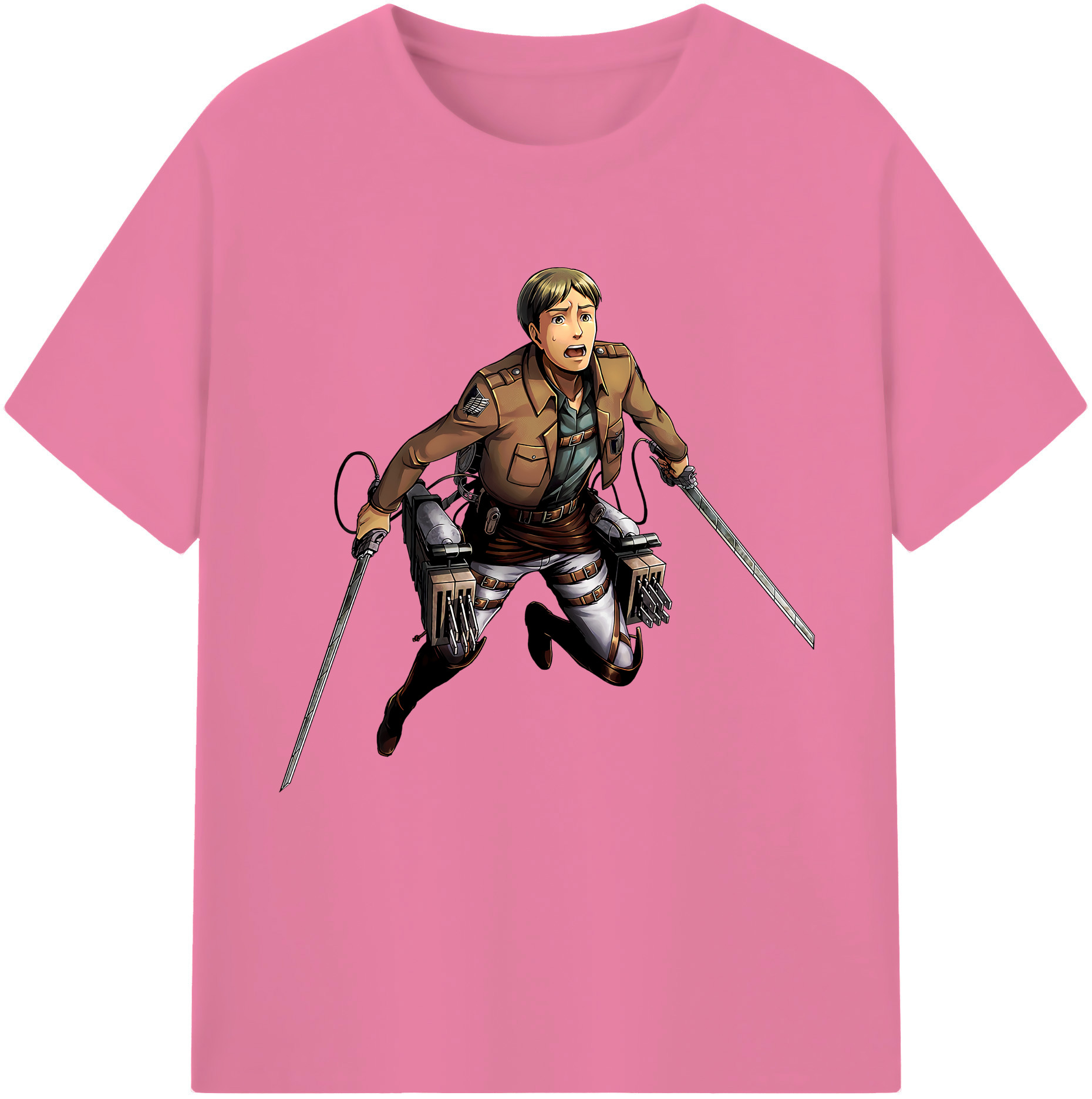 （画像用） 進撃の巨人 Attack on Titan 綿100％半袖Tシャツ（フロントプリント）